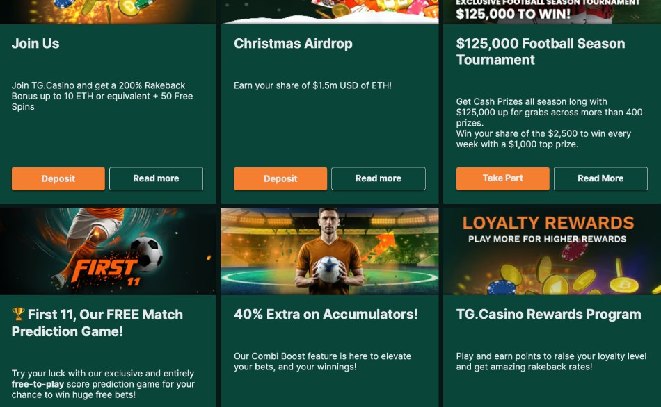 Promozioni su TG.Casino